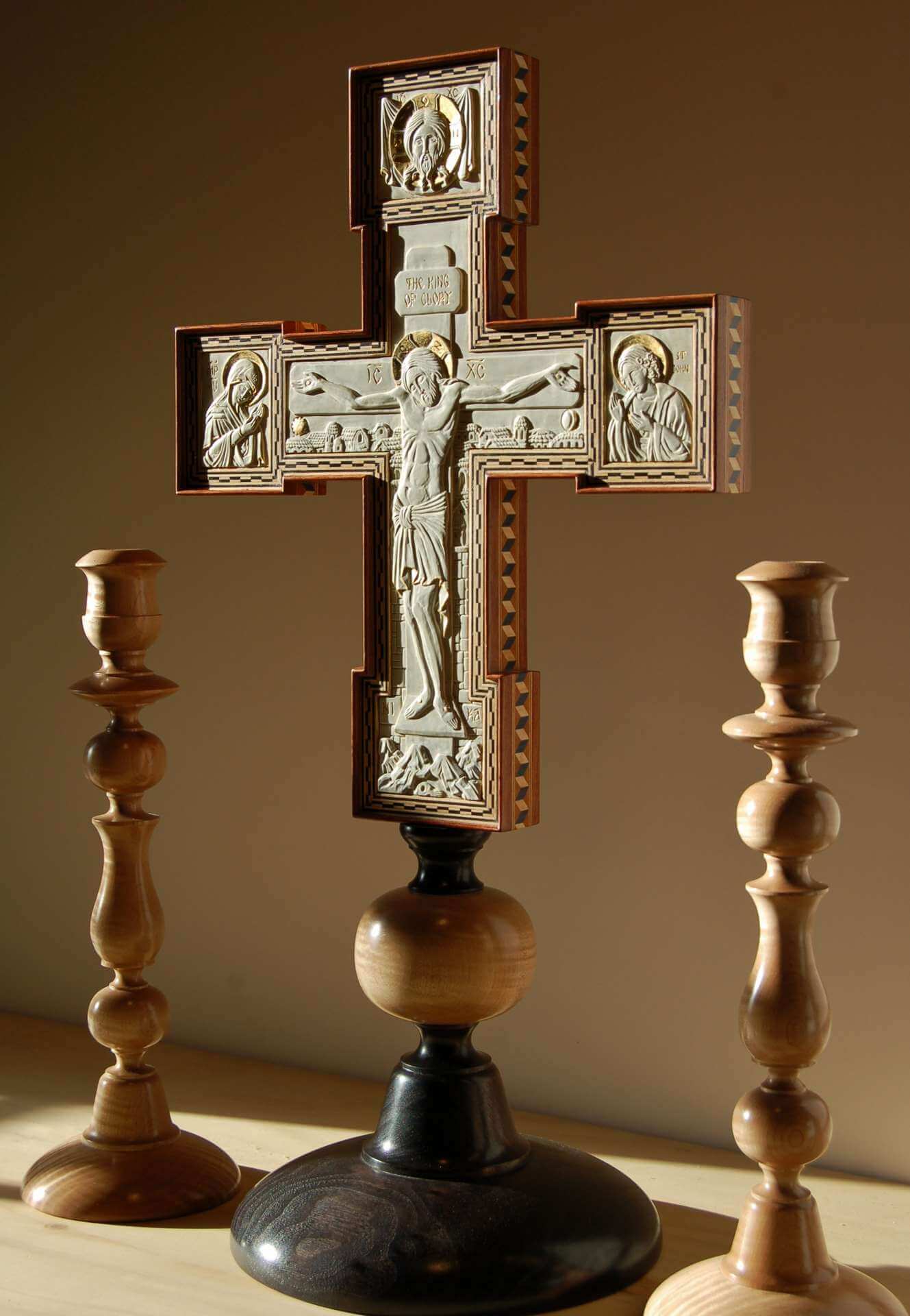 Carved and Inlaid Cross
